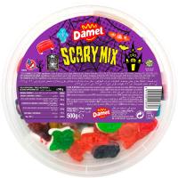 Pandereta mix de gominolas scary DAMEL, tarrina 500 g