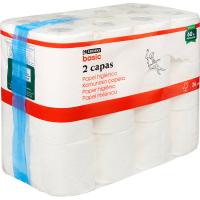 Paper higiènic 2 capes EROSKI BASIC, paquet 24 u