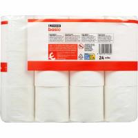 Paper higiènic 2 capes EROSKI BASIC, paquet 24 u
