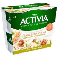 Bífidus amb civada, nous i poma ACTIVIA, pack 4x115 g