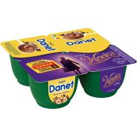 Natillas de avellana y choco DANET, pack 4x125 g