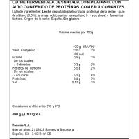 Preparado lácteo líquido de plátano YOPRO, pack 4x100 g