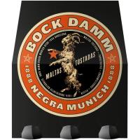 Cerveza BOCK DAMM, pack 6x25 cl