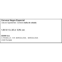Cerveza BOCK DAMM, pack 6x25 cl