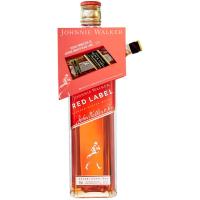 Whisky JOHNNIE WALKER Red, botella 70 cl + Miniatura