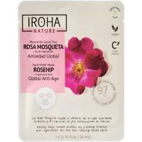 Màscara facial tissú rosa mosqueta IROHA NATURE, 1 u