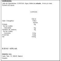 Cervesa CORONA, llauna 33 cl
