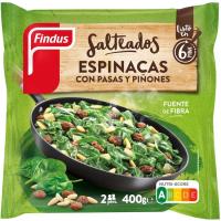 Espinacs amb panses i pinyons FINDUS, bossa 400 g