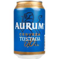 Cervesa torrada 0,0 AURUM, llauna 33 cl