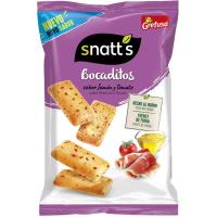 Bocaditos de jamón y tomate SNATT'S, bolsa 110 g