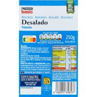 Tajada de bacalao desalado EROSKI BASIC, bandeja 250 g