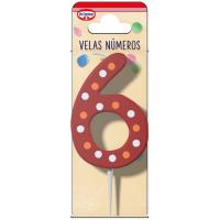 Espelma Núm. 6 DR. OETKER, pack 1 u