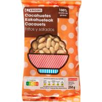 Cacahuete repelado frito EROSKI, bolsa 250 g