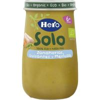 Tarrito eco de zanahoria, guisantes y merluza HERO, tarro 190 g