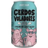 Cerveza sin gluten CERDOS VOLADORES, lata 33 cl