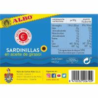 Sardinetes en oli de gira-sol ALBO, llauna 105 g