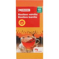 Rooibos vainilla EROSKI, caja 20 uds