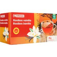 Rooibos vainilla EROSKI, caja 20 uds