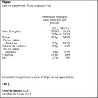 Pipas supremas con sal FACUNDO, bolsa 120 g