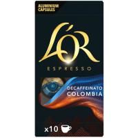 Café Colombia descafeinado comp. Nesspreso L'OR, caja 10 uds