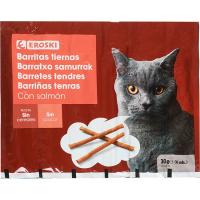 Barreta per a gat amb salmó EROSKI, paquet 30 g