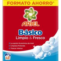 Detergent pols bàsic ARIEL, 40 dosi