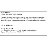 Vino blanco D.O. Somontano 3404, botella 0,75l