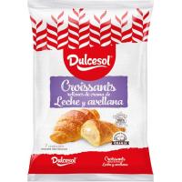 Croissant rellenos crema leche.avellanas DULCESOL, paquete 294 g