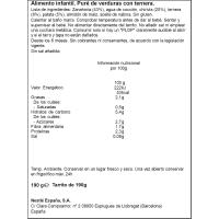 Potito de hortalizas con ternera NESTLÉ, tarro 190 g