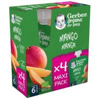 Bolsitas de mango GERBER, pack 4x90 g