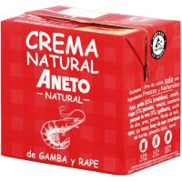 Crema natural de gamba i rap ANETO, brik 500 ml