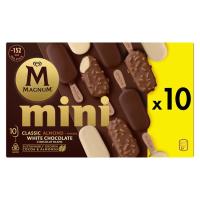 Gelat mini clàssic ametlles blanc MAGNUM, caixa 10 u 443 g