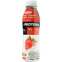 Iogurt líquid 0% proteïnes fresa EROSKI, 400 g