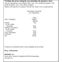 Tortetes extrafines arròs integral gira-sol mill sg ECOCESTA, 60 g