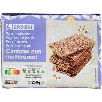 Pan de centeno-multicereales EROSKI, paquete 250 g