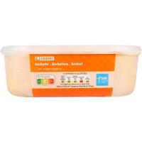 Gelat sorbet mandarina EROSKI, terrina 1 litre