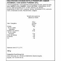 Salsitxa Frankfurt amb formatge CAMPOFRÍO, sobre 140 g