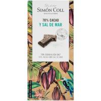 Chocolate 70% cacao con sal de mar SIMON COLL, 85 g