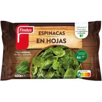 Espinacas en hojas FINDUS, bolsa 400 g