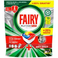 Lavavajillas a máquina FAIRY PLATINUM PLUS, bolsa 15+4 dosis