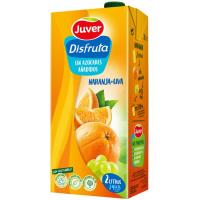 Nectar de naranja y uva JUVER, brik 2 litros
