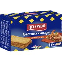 Tostadas canapé cuadradas RECONDO, caja 100 g