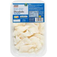 Bacallà esqueixat dessalat EROSKI BASIC, 250 g