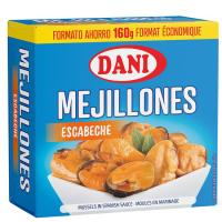 Mejillón de Chile en escabeche DANI, caja 160 g