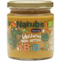 Tarrito bio de verdura y arroz NATUBE, tarro 250 g