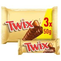 Barrita de chocolate TWIX, pack 3x50 g