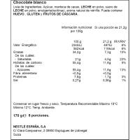 Chocolate blanco para postre NESTLÉ, tableta 170 g