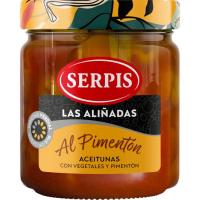 Olives al pebre roig SERPIS, flascó 220 g