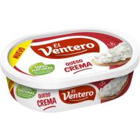 Queso de untar natural EL VENTERO, tarrina 180 g