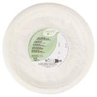 Platos caña de azúcar 23 cm SMART GABBIANO, 12 uds
